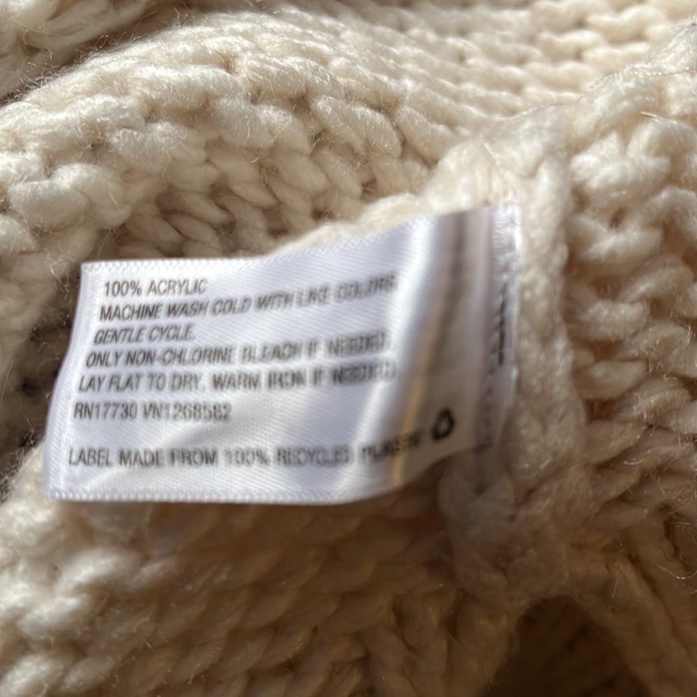 Universal Thread Chunky Crew Neck Cream XS - Picture 6 of 6